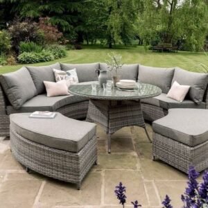Thecurlyjawn Outdoor Three Piece Sectional in Starboard Snow